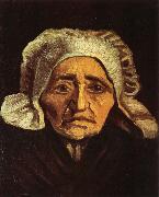 Vincent Van Gogh Head of an old peasant Woman with White Cap (nn04) Spain oil painting artist
